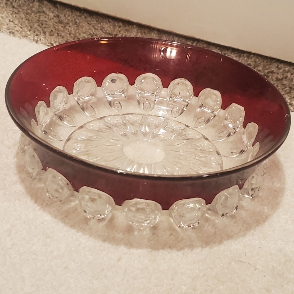 EAPG THOMPSON VINTAGE RARE FIND GLASS TORPEDO BOWL
